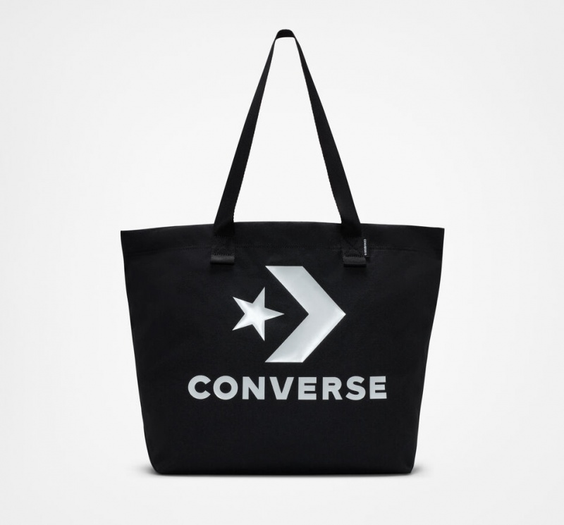 Converse Star Chevron Tote Fekete Fehér | 619EQKYCG