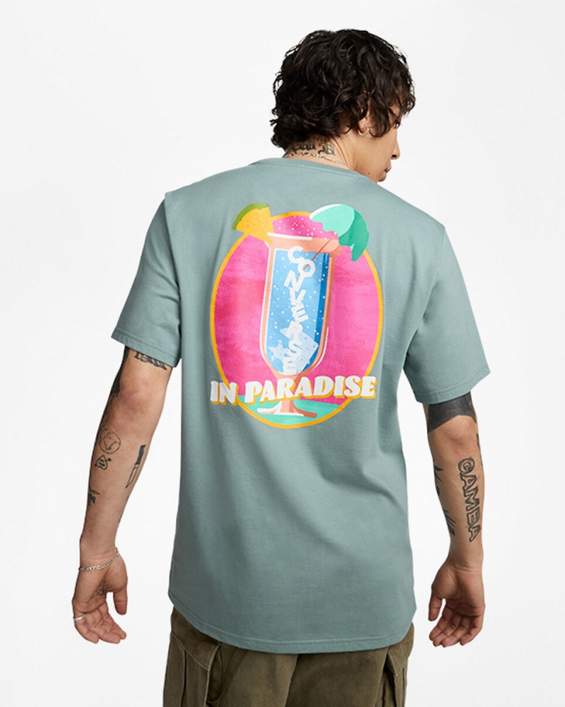 Converse Tropical Drink T-Shirt Szürke | 148ZSFAHL