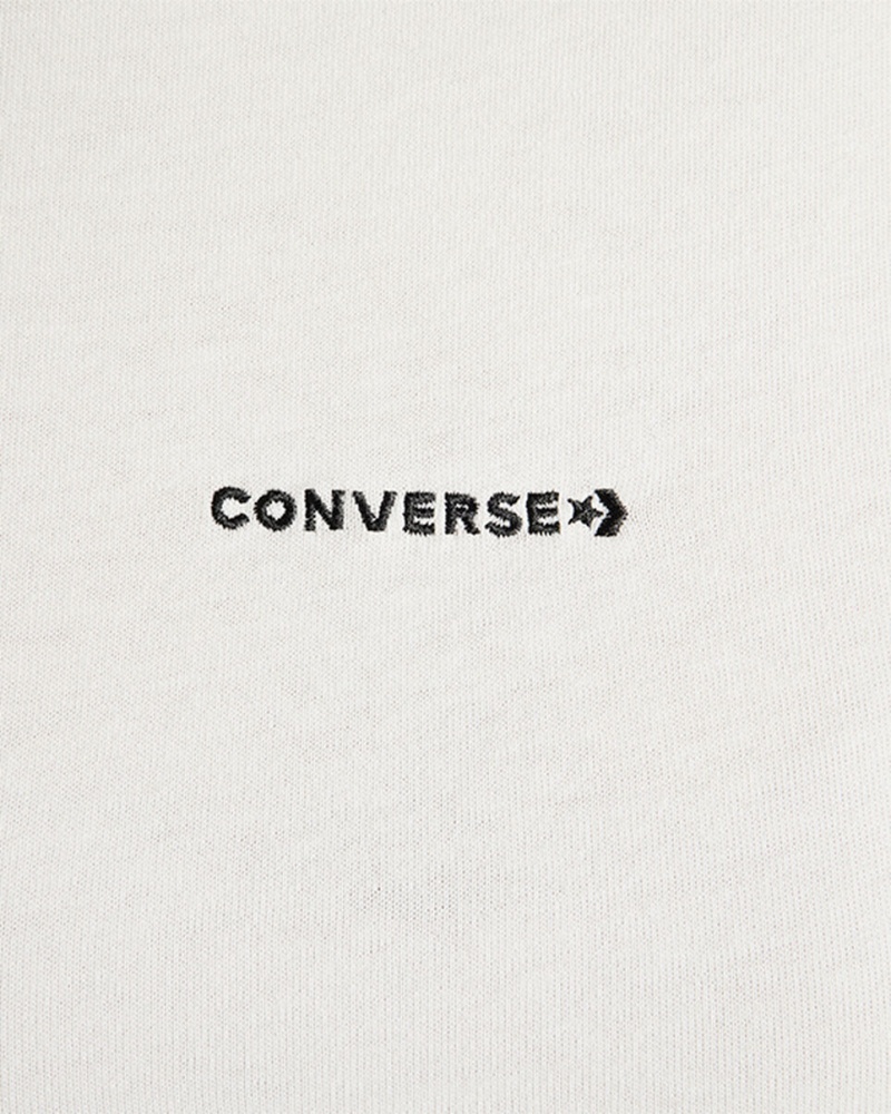 Converse Wordmark Rövid Sleeve Top Egret | 492VYCDKE